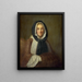 Old woman with a muff - Anonymous — framed artwork on a wall