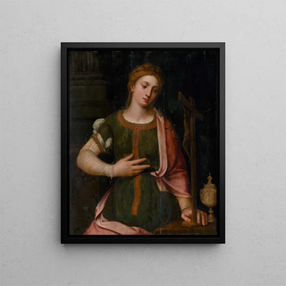 Marie-Madeleine pénitente - Anonyme — framed artwork on a wall