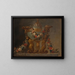 a perfume burner supported by tritons and adorned with flowers - Anonymous — framed artwork on a wall