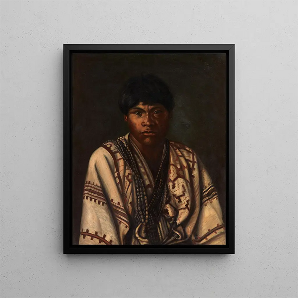 Piro Boy — Unidentified Artist, c. 1890–1892 — framed art print on a wall