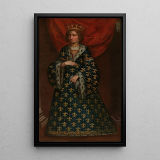 Reproduction of the painting Portrait of Bona de Berry, wife of Amedeo VII - Anonymous