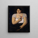 Portrait of an Indigenous Woman from Puebla with a Bouquet of Roses - Anonymous — framed artwork on a wall