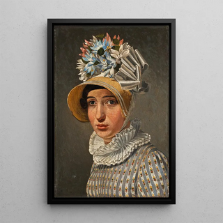 Reproduction of the painting Portrait of a lady probably the Roman model Maddalena - Anonymous