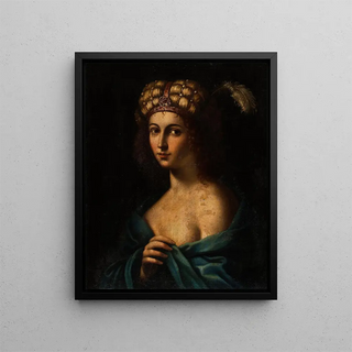 Portrait of a Lady - Anonymous — framed artwork on a wall