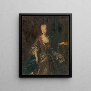 Portrait of the Archduchess - Anonymous — framed artwork on a wall