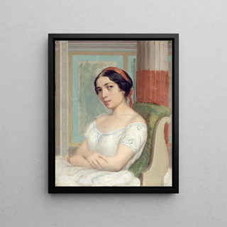 Portrait of Ernesta Grisi - Anonymous — framed artwork on a wall