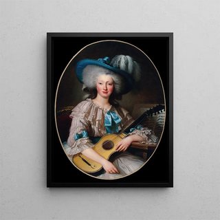 Portrait painting of Félicité-Louise de Frézals 1765-1854 née Esmangard de Beauval lady-in-waiting to Marie-Antoinette - Anonymous — framed artwork on a wall