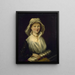 Portrait of a woman holding a music scroll called Mme Courcier - Anonymous — framed artwork on a wall