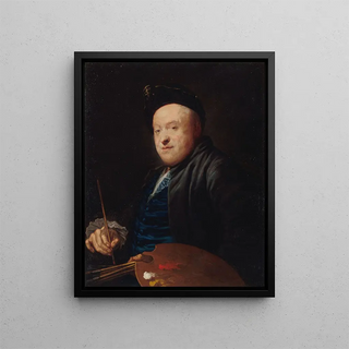 Portrait of the painter Étienne Jeaurat 1699-1789 - Anonymous — framed artwork on a wall