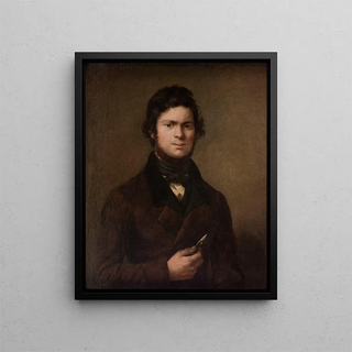 Portrait of a Sculptor - Anonymous — framed artwork on a wall