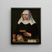 Portrait of a Canoness - Anonymous — framed artwork on a wall
