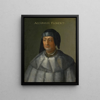 Portrait of Accursius - Anonymous — framed artwork on a wall