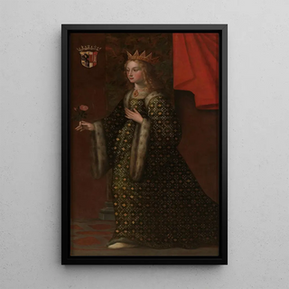 Portrait of Adelaide of Susa, wife of Oddone - Anonymous — framed artwork on a wall