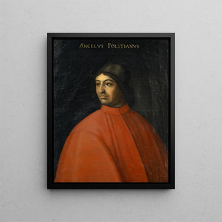 Portrait of Angelo Poliziano - Anonymous — framed artwork on a wall