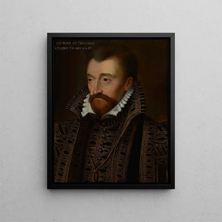 Portrait of Antoine de Bourbon 1518-1562 King of Navarre - Anonymous — framed artwork on a wall