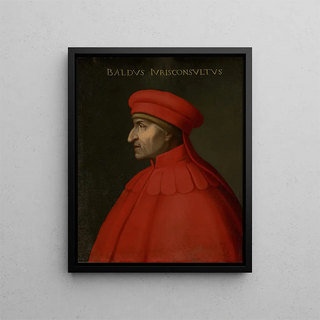 Portrait of Baldo degli Ubaldi - Anonymous — framed artwork on a wall
