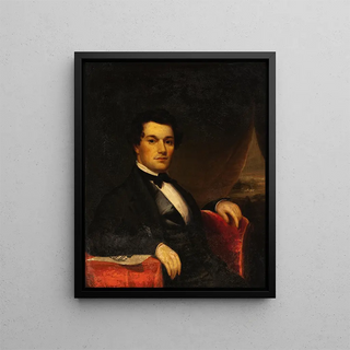 Portrait of Captain William J. Ferrell - Anonymous — framed artwork on a wall
