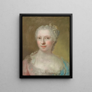 Portrait of Countess of Martigny - Anonymous — framed artwork on a wall