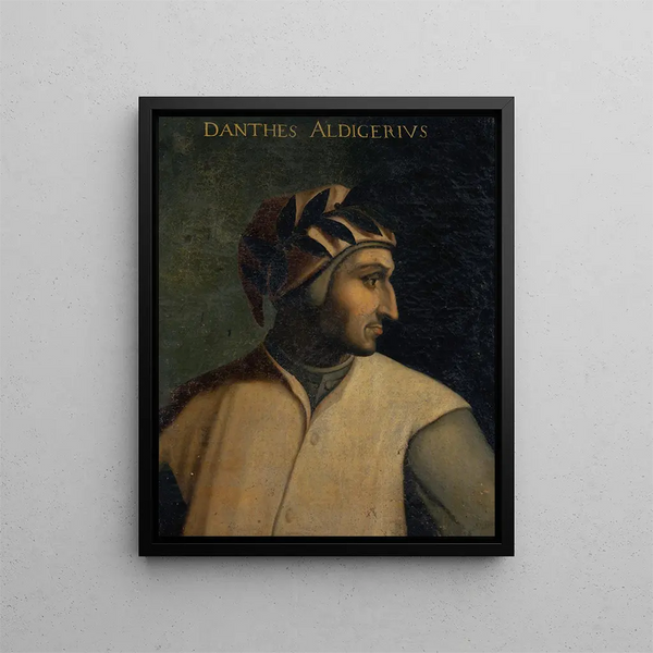 Portrait of Dante Alighieri - Anonymous — framed artwork on a wall