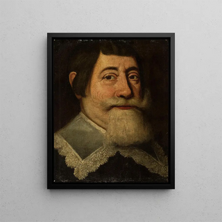 Portrait painting of Francisco de Andrade Leitão 1585-1655 Portuguese ambassador to The Hague - Anonymous — framed artwork on a wall