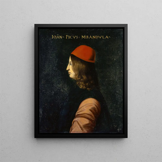 Portrait of Giovanni Pico della Mirandola - Anonymous — framed artwork on a wall