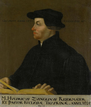 Portrait of Huldrich Zwingli - Anonymous — artwork view