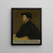 Portrait of Huldrich Zwingli - Anonymous — framed artwork on a wall