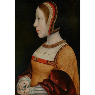 Portrait of Isabella of Austria 1501-1526 - Anonymous — framed artwork on a wall