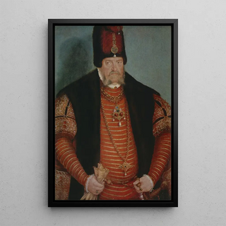 Portrait of Joachim II - Anonymous — framed artwork on a wall