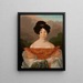 Portrait Painting of Joanna Grudzińska - Anonymous — framed artwork on a wall