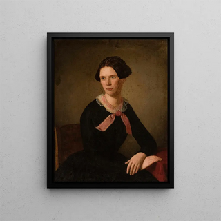 Portrait painting of Leokadia Krupska, sister of Boniface - Anonymous — framed artwork on a wall