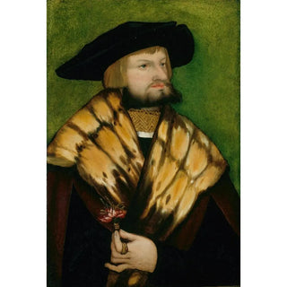 Portrait painting of Leonhard Fuchs - Anonymous — framed artwork on a wall