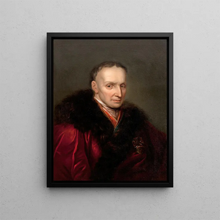 Portrait Painting of Maciej Sobolewski - Anonymous — framed artwork on a wall