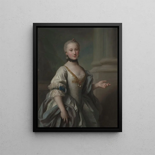 Portrait Painting of Maria Amalia Fryderyka Mniszech née Brühl - Anonymous — framed artwork on a wall