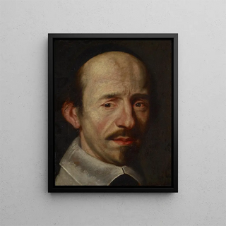 Portrait Painting of Martin de Barcos, Abbot of Saint-Cyran, Brenne - Anonymous — framed artwork on a wall