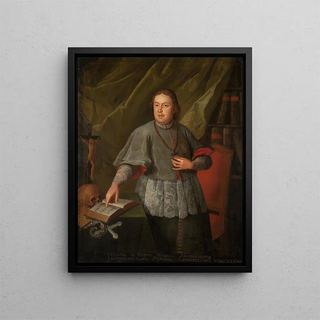 Portrait of Mikołaj Wyżycki, born in 1757, Archbishop of Lviv - Anonymous — framed artwork on a wall