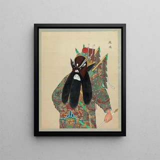 Portrait of a character from Peking opera 11 - Anonymous — framed artwork on a wall