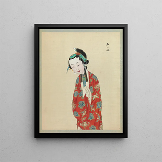 Portrait of a character from Peking opera 12 - Anonymous — framed artwork on a wall