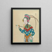 Portrait of a character from Peking opera 14 - Anonymous — framed artwork on a wall