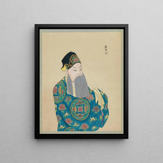 Portrait of a character from Peking opera 1 - Anonymous — framed artwork on a wall