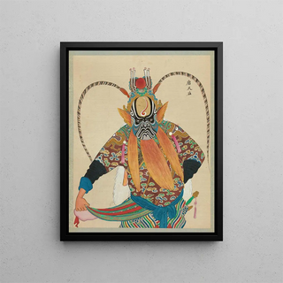 Portrait of a character from Peking opera 2 - Anonymous — framed artwork on a wall