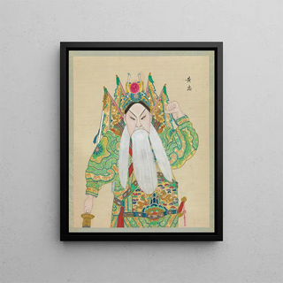 Portrait of a character from Peking opera 6 - Anonymous — framed artwork on a wall