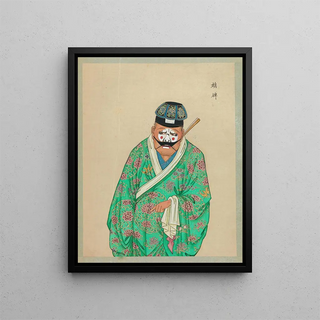 Portrait of a character from the Beijing opera 7 - Anonymous — framed artwork on a wall