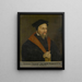 Portrait painting of Petrus Martyr Vermigli - Anonymous — framed artwork on a wall