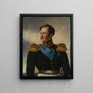 Portrait of Tsar Nicholas I - Anonymous — framed artwork on a wall
