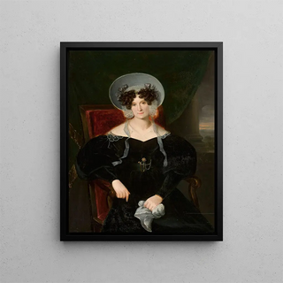 Portrait Painting of Zofia Potocka née Branicka, wife of Artur - Anonymous — framed artwork on a wall