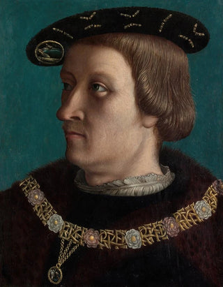 Portrait of a man wearing the Order of the Annunziata of Savoy - Anonymous — artwork view