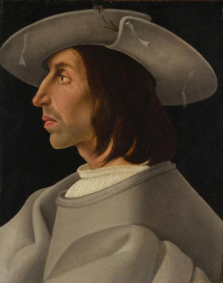 Portrait of a man in profile - Anonymous — artwork view