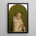 Portrait of a Monk - Anonymous — framed artwork on a wall
