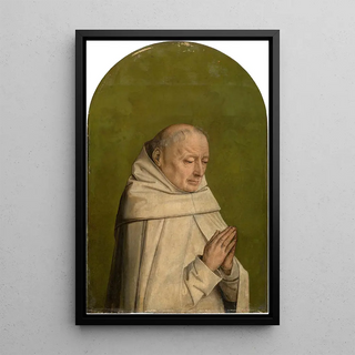 Portrait of a Monk - Anonymous — framed artwork on a wall